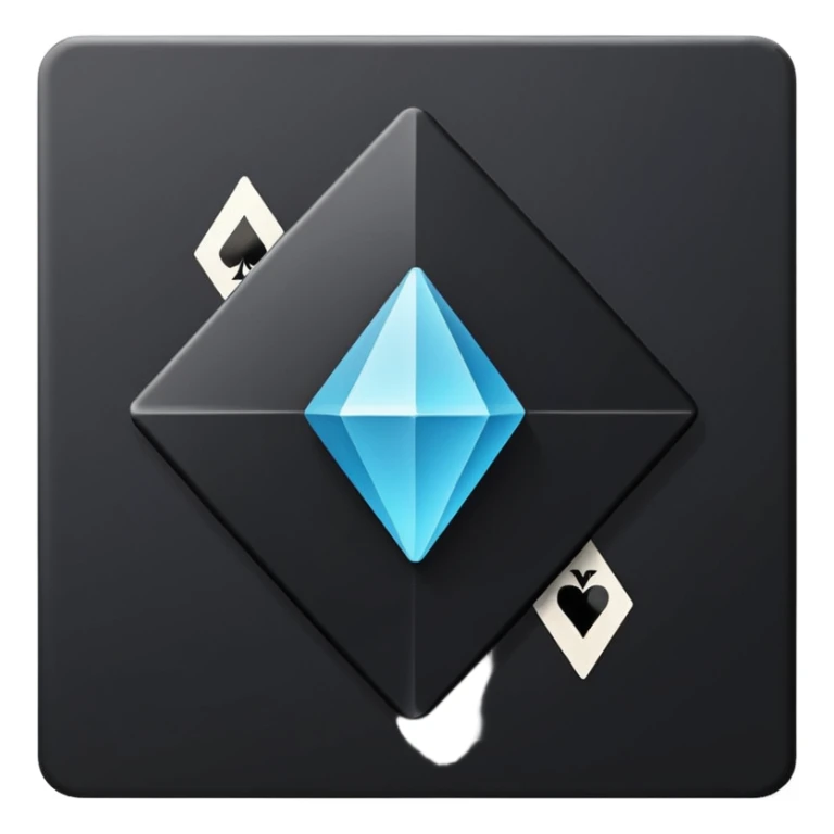 3d diamond shape matte black. diamond shape like on a playing card sticker