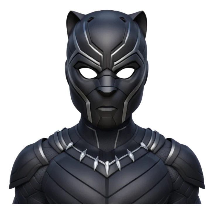 black panther marvel superhero full mask upper body shot sticker