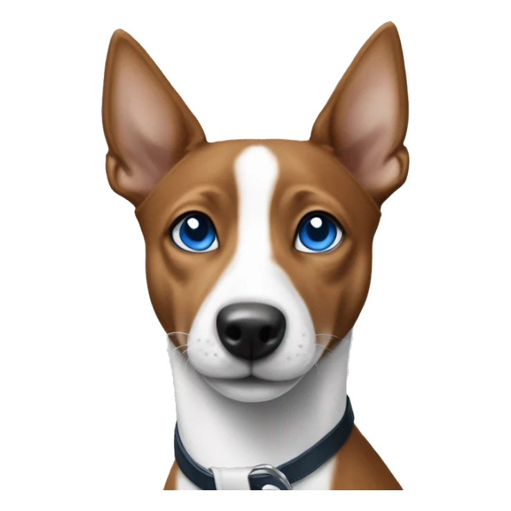 Black and white Basenji with blue eyes ￼ sticker