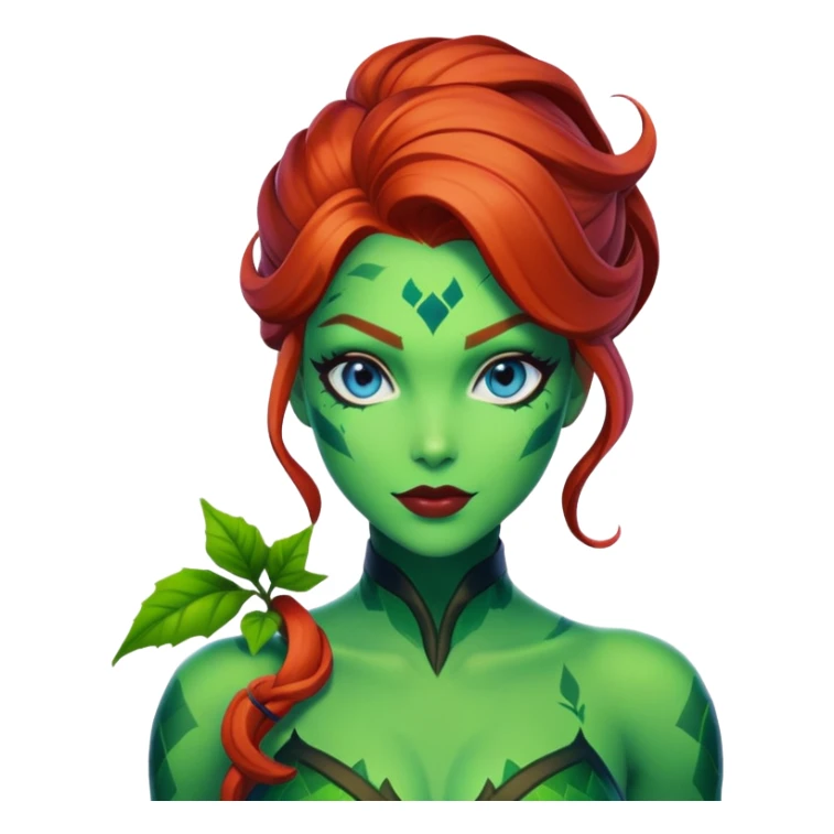 poison ivy fortnite skin blue eyes sticker
