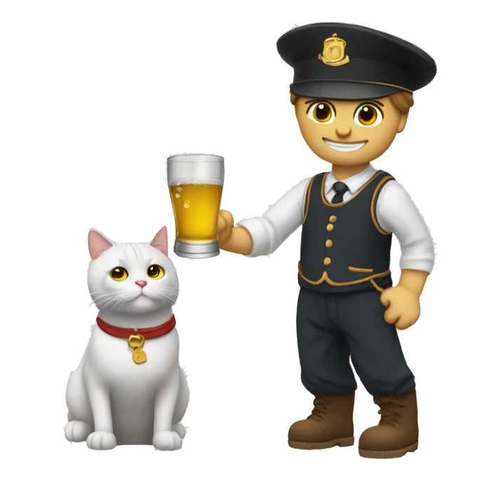 Un chat qui est breton et qui boit de l’alcool sticker