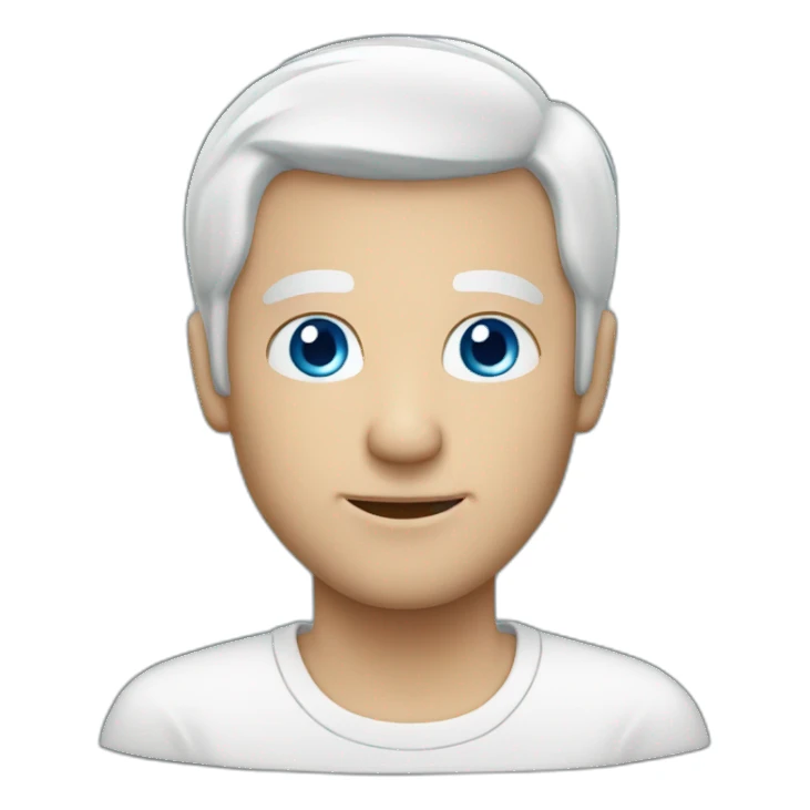 Man with a white hair and blue eyes. sticker