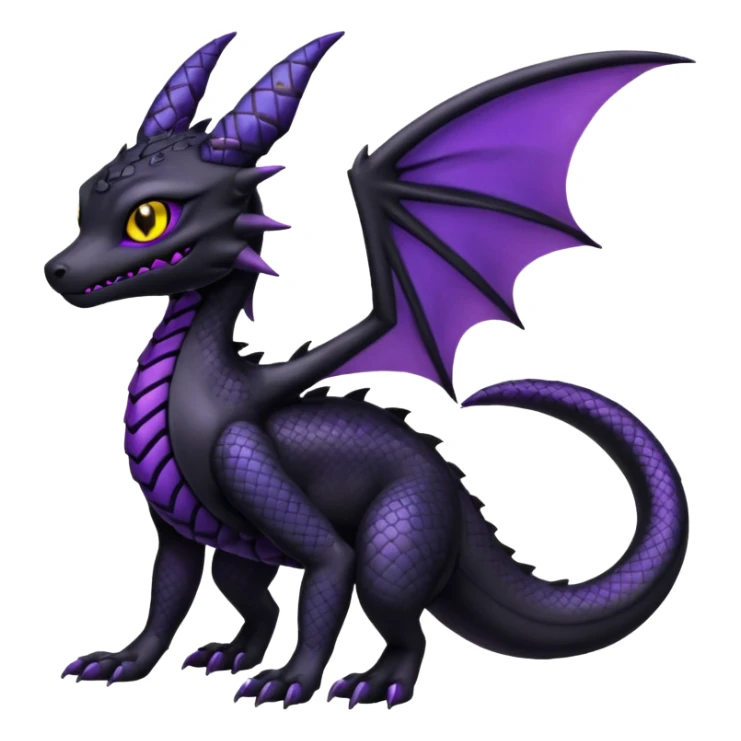 Evil Gothic Salandit-Umbreon-Fakémon-hybrid-creature (full body)  sticker