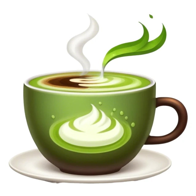 A cup of Coffee and a cup matcha sticker