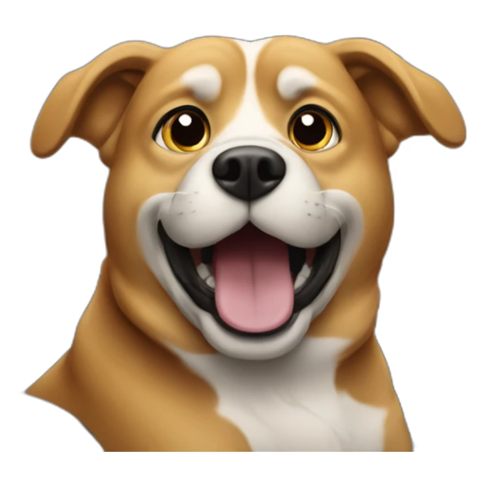 dog driving a convertible mercedes with open mouth sticker