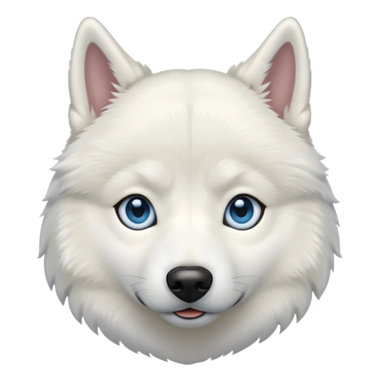 White husky Siberian with blue eyes dog sticker