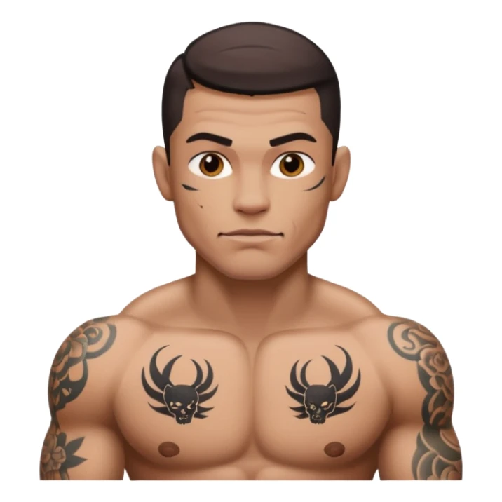 man have more tattoos on the body sticker