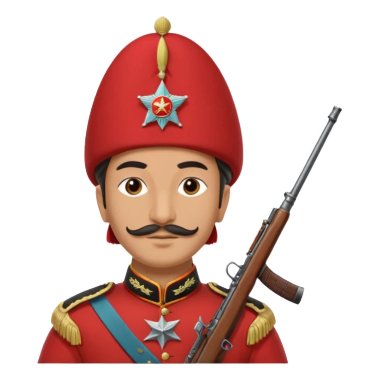 Ottoman janissary in red army dress sticker