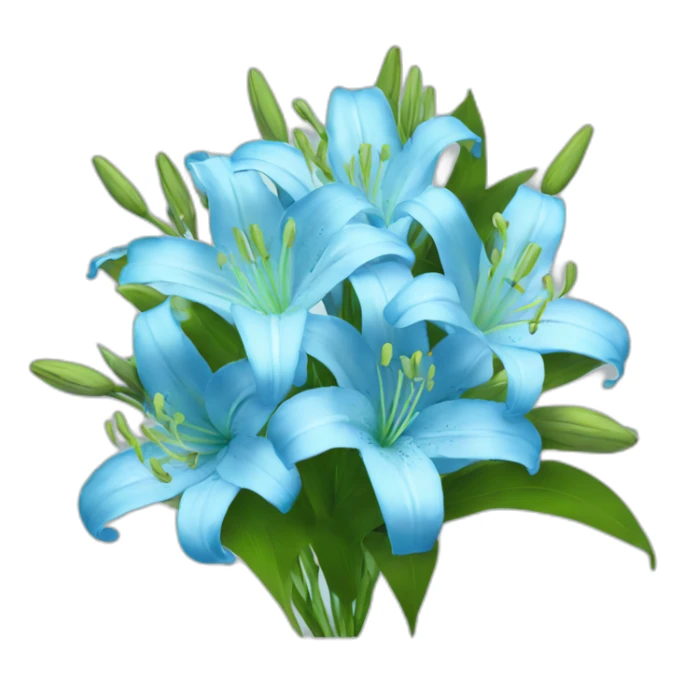 BabyBlue bouquet of Lily flowers sticker