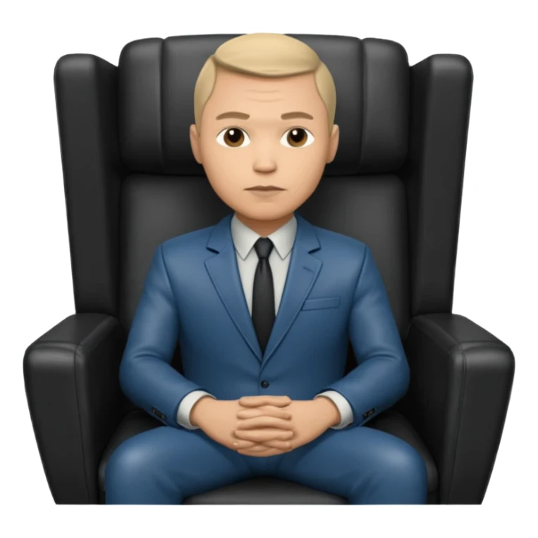man sitting in a Interview chair from Mindhunter TV show sticker