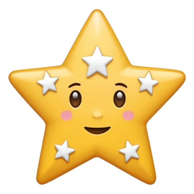 Emoji de um quadrado branco com o símbolo de uma estrela central igual deste emoji ✨ sticker