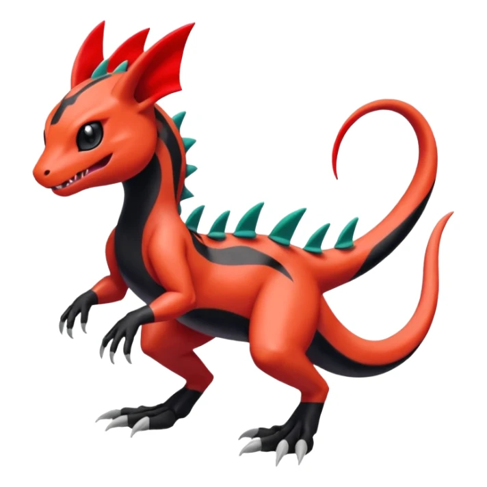 Meloetta-Guilmon-Salandit-Pokémon-Fakémon-creature sticker