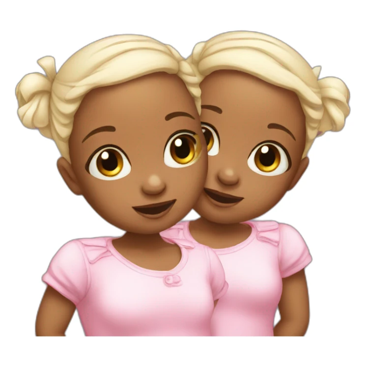 baby girls twins sticker