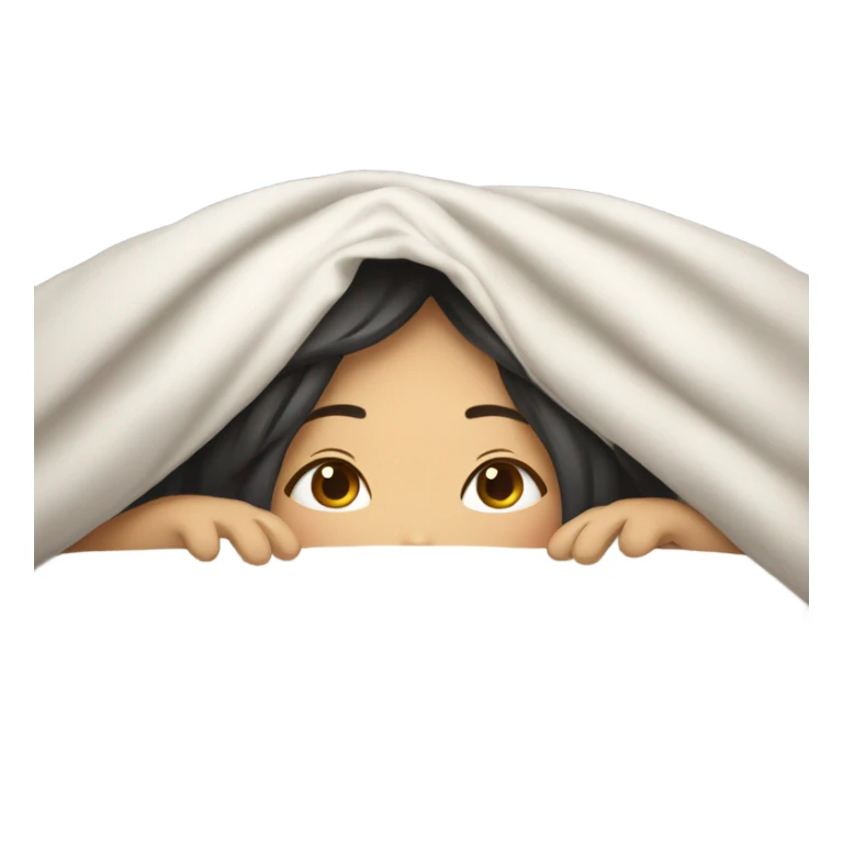 asian girl inside a blanket sipping coffee eyes closed sticker