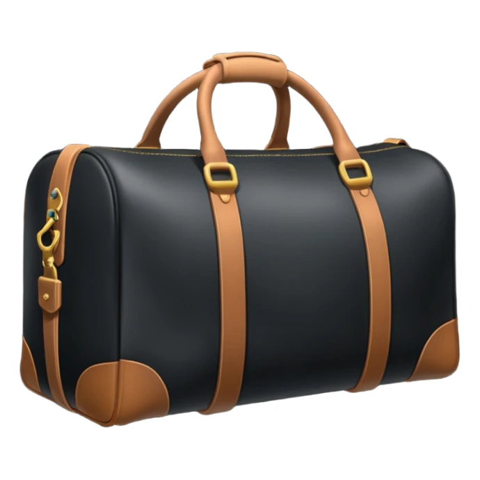 sac de sport noir sans motif sticker