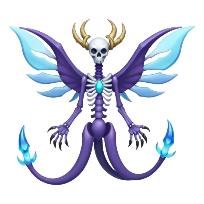 Skeletal Splashy Glacial Spectrobes-Lunala-Pokémon (Full body) sticker