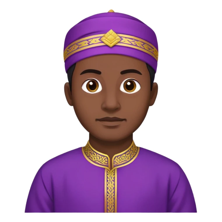 man with purple baju melayu and black sampin  sticker