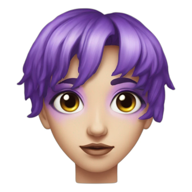 majestic godly violet iris eyeball serious symmetrical sticker