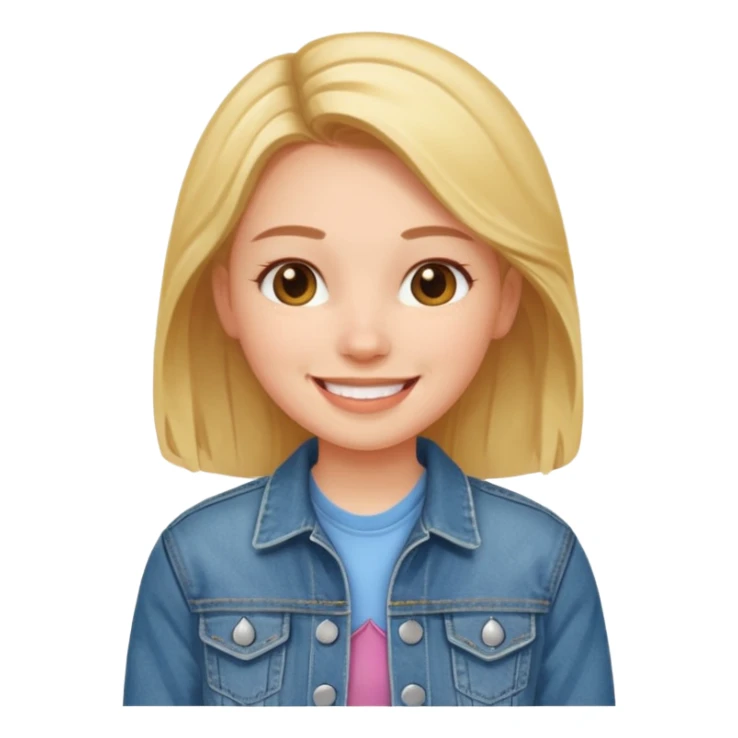 girl in jean jacket sticker