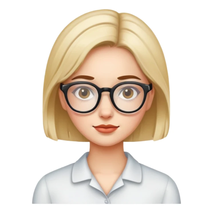 Girl with glasses sticker