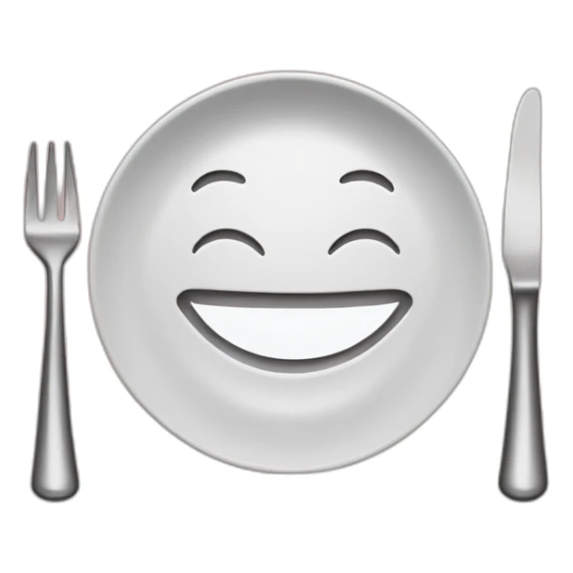 smile plate food and cutlery sticker