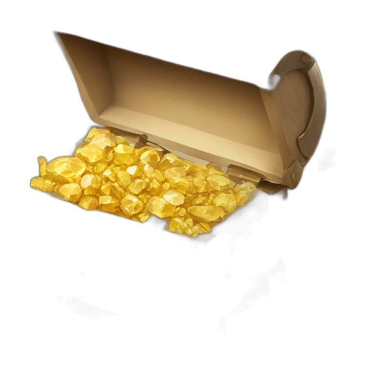 chest full of gold and precious stones sticker