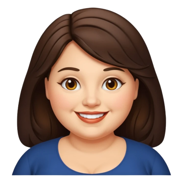 fat handsome rich brunette woman sticker