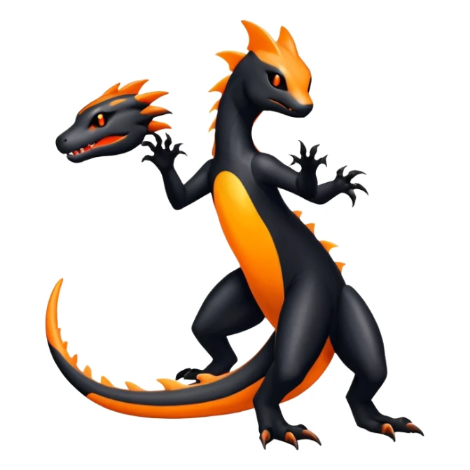 Shiny Salandit-Quilava-Fakémon-hybrid-creature (full body)  sticker