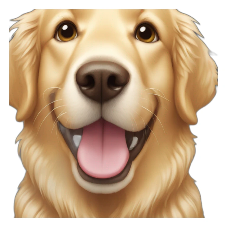 happy golden retriever sticker