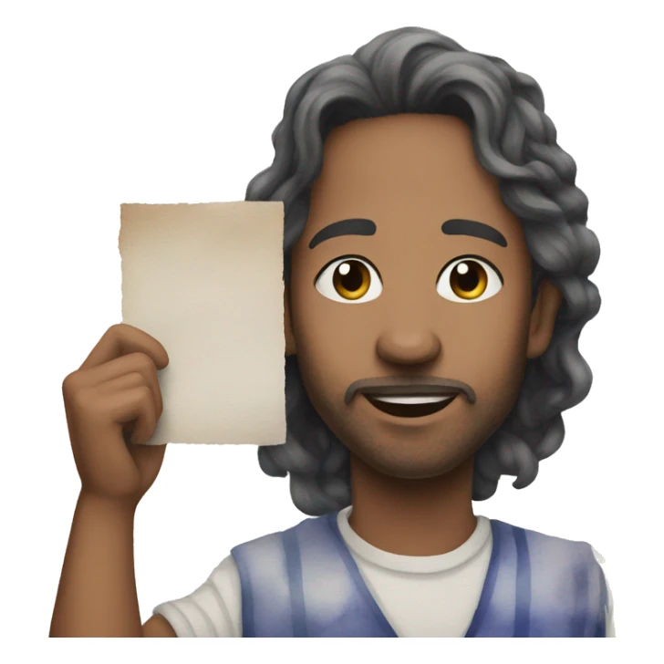 Watercolor painting sticker