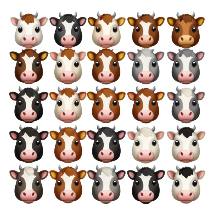 i need a emoji which can show comparison of a diffrent cattle breeds sticker