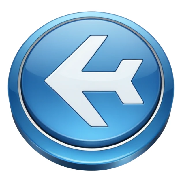 Verificado azul con la flecha blanca sticker