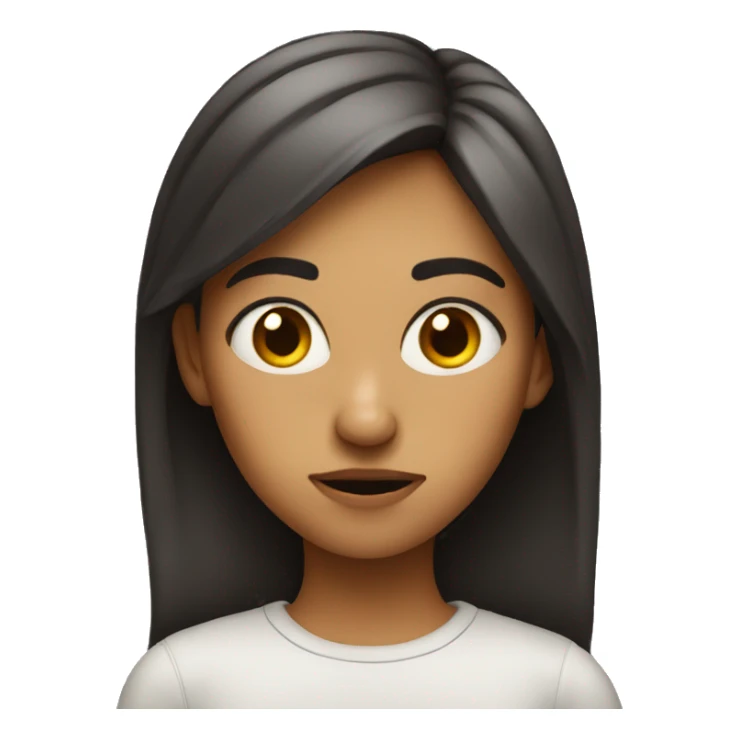 A girl who looks sceptical sticker