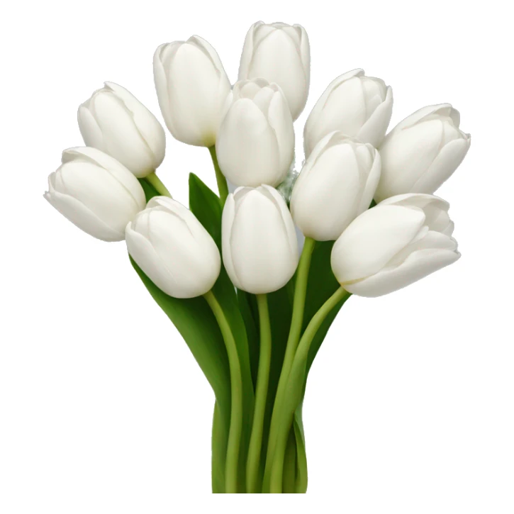 white tulip bouquet  sticker