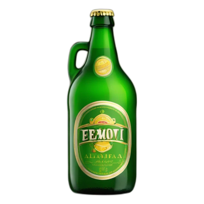 Cerveza alhambra 1925 botella completamente verde sticker