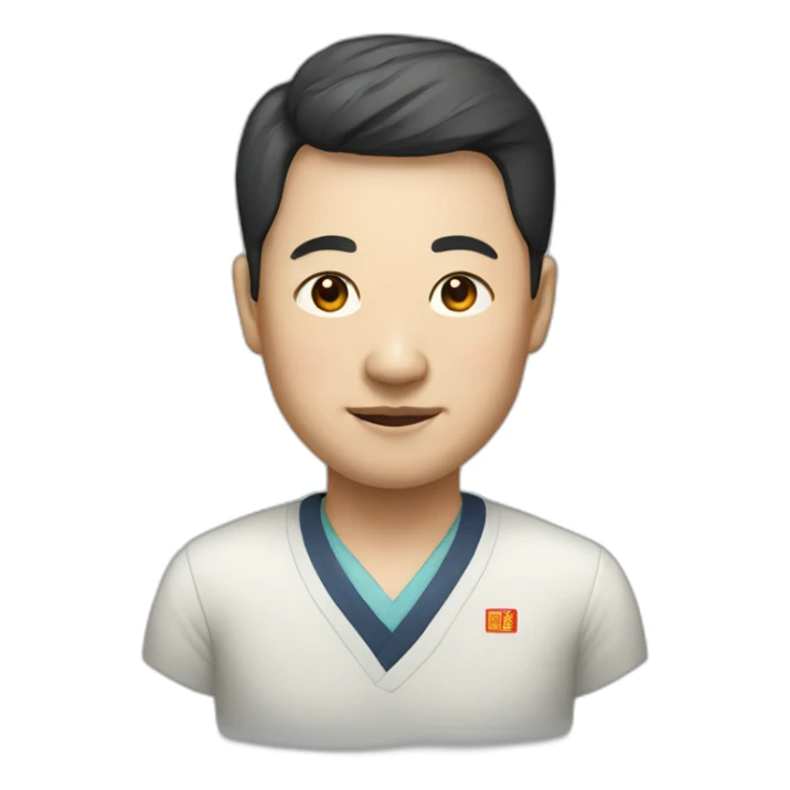 Portrait of a Chinese resident sticker