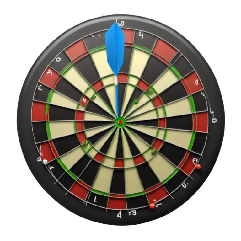 darts with dart in bullseye sticker