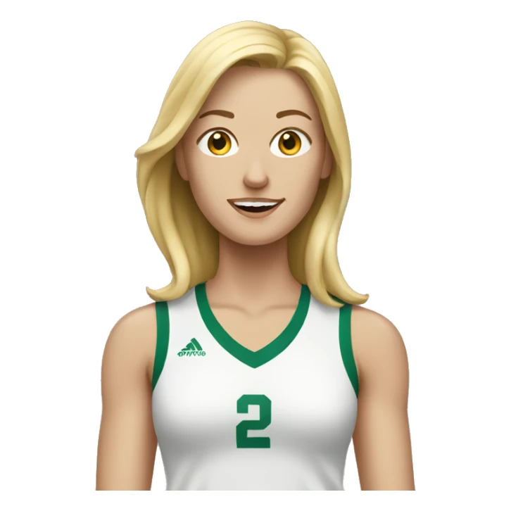 white woman sports sticker