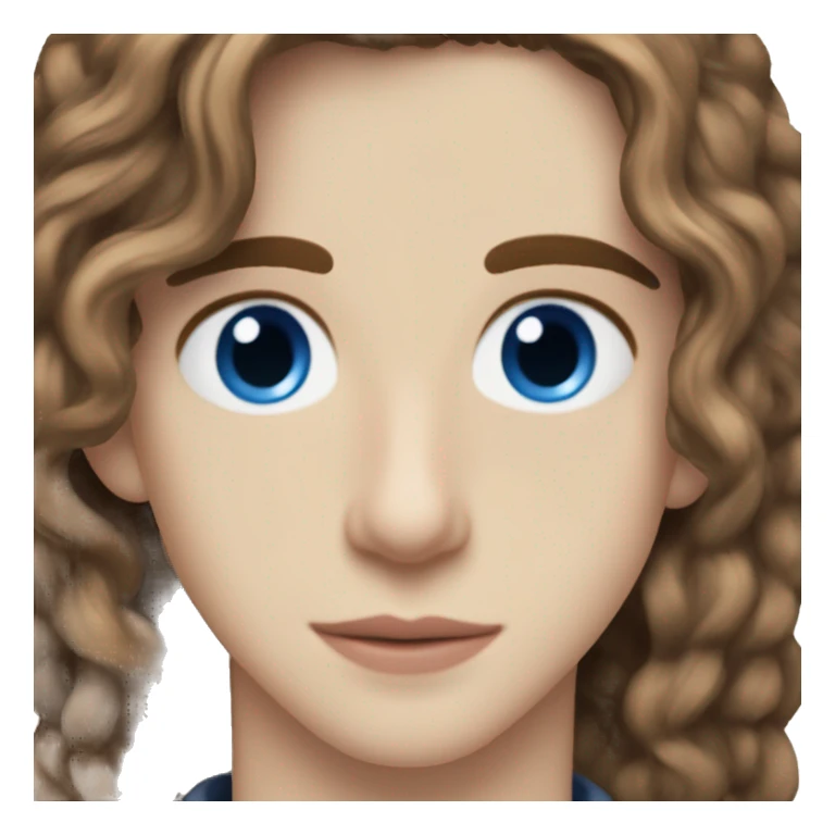 timothee chalamet with blue eyes, light brown hair, slightly bigger lips sticker