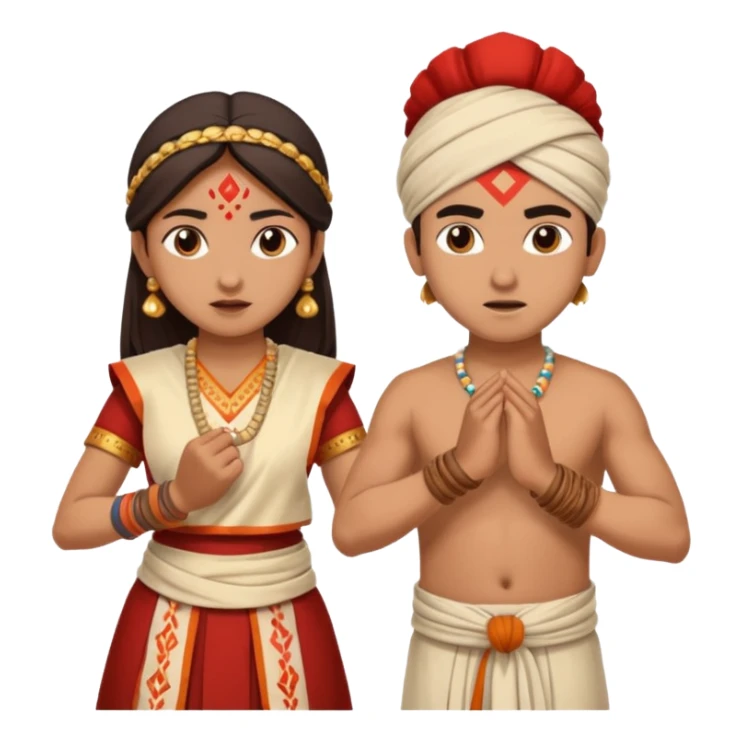 brother and sister fighting indian culture sticker