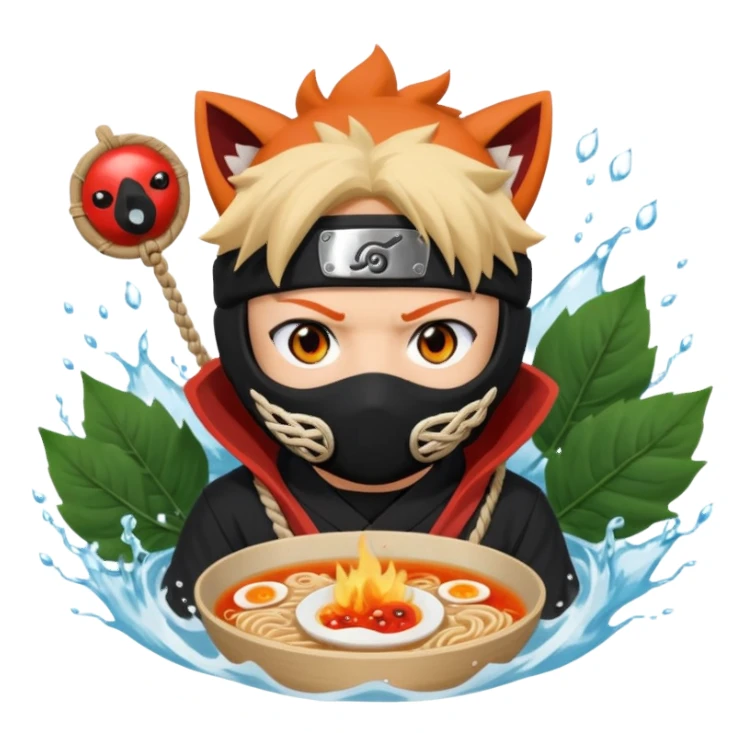 give me a set of emojis for a discord server with naruto characters themed sticker