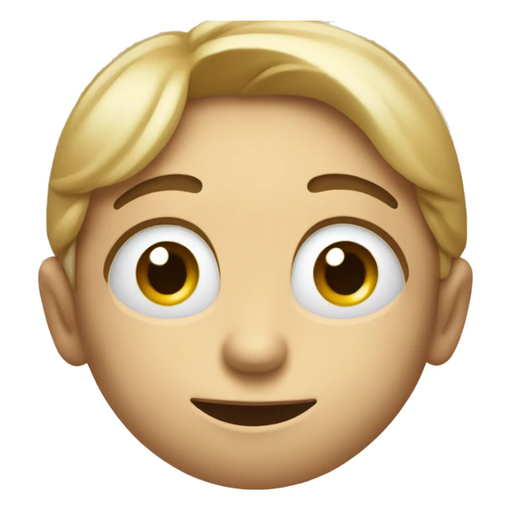 Emoji face with a soft, gentle smile expressing sadness and understanding; soulful eyes slightly lowered to convey empathy and inner depth sticker