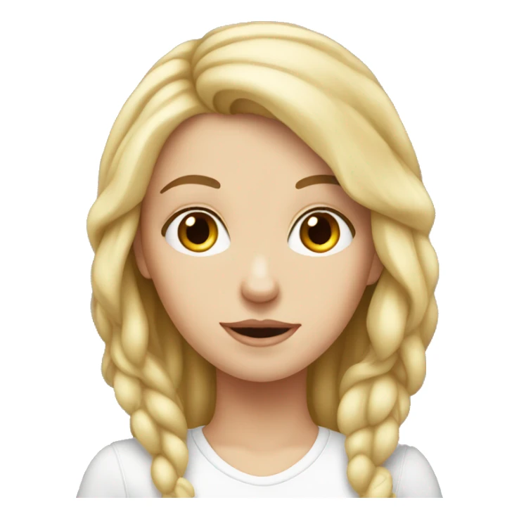 white girl looking for somethng sticker