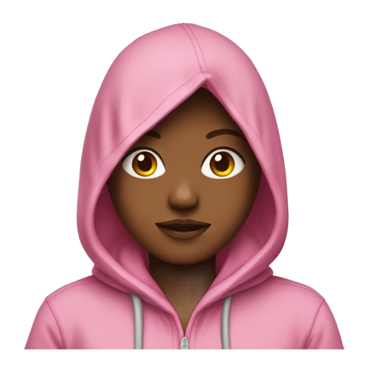 Girl wearing a pink hoodie sticker