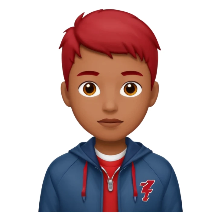 college boy with college jacket red sticker