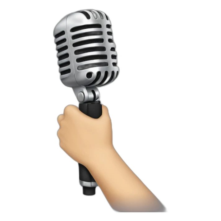 Hand-letting-go-of-a-microphone sticker