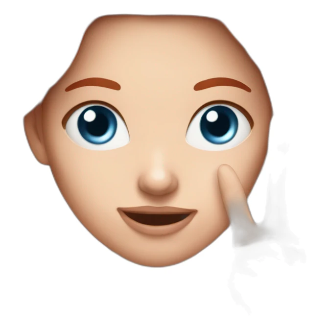 white-girl-red-hair-blue-eyes-finger-surprise sticker