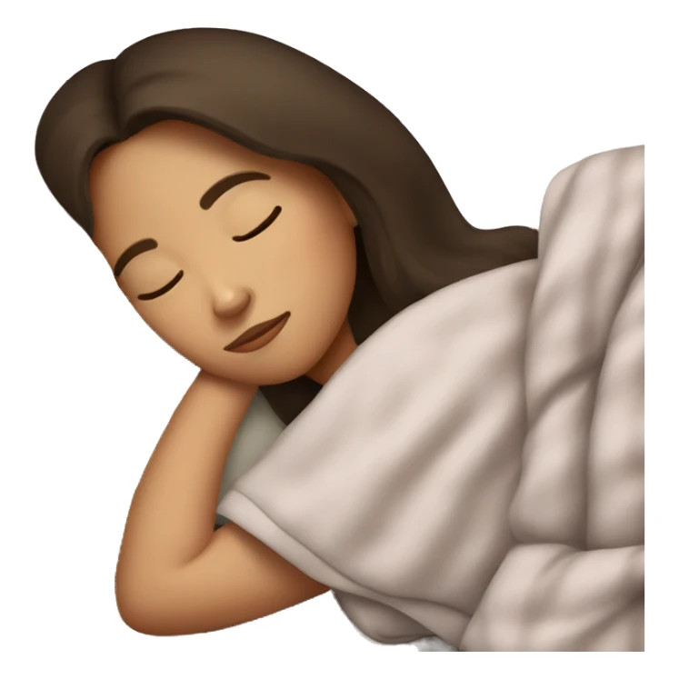 Brunette girl sleeping sticker
