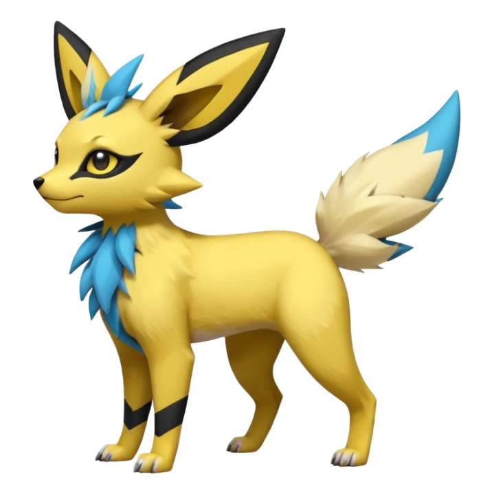 Umbreon-Zeraora-Jolteon-Fakémon-hybrid-creature (full body)  sticker