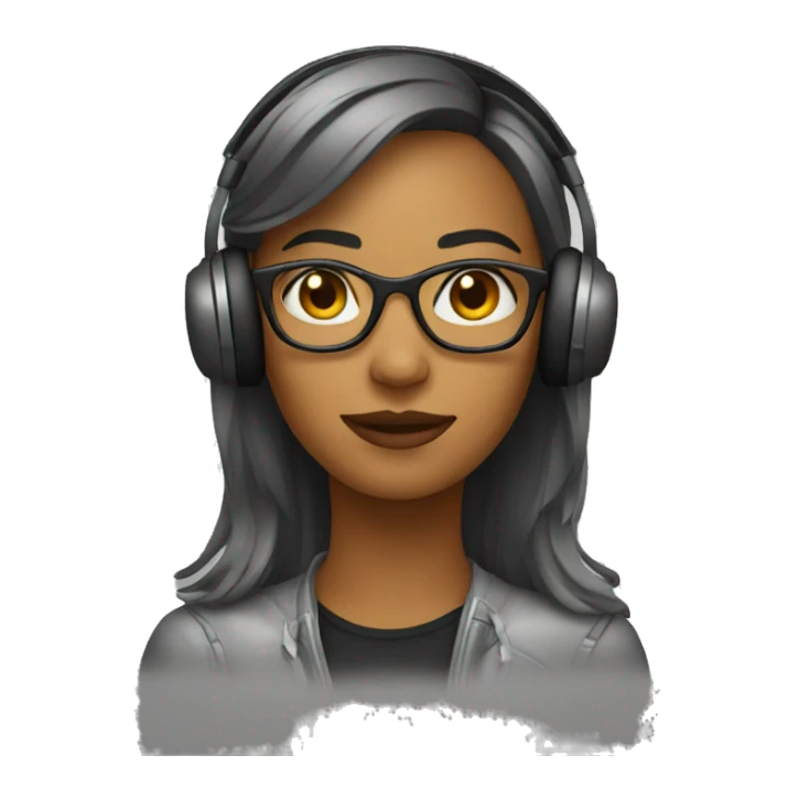 Music producer woman sticker